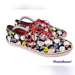 VANS HELLO KITTY SHOES SNEAKERS SIZE MEN 8/WOMEN 9.5 EUC